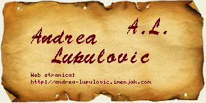 Andrea Lupulović vizit kartica